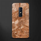 caramel brown marble glass case for vivo v17 pro image