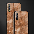 caramel brown marble glass case for vivo z1x image-2