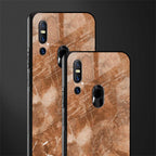 caramel brown marble glass case for vivo v15 image-2