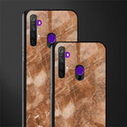 caramel brown marble glass case for realme 5 image-2