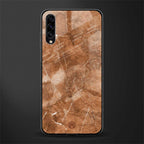 caramel brown marble glass case for samsung galaxy a30s image
