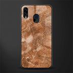 caramel brown marble glass case for samsung galaxy m10s image