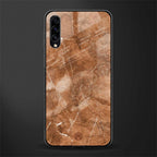 caramel brown marble glass case for samsung galaxy a70 image