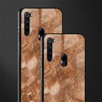 caramel brown marble glass case for redmi note 8 image-2
