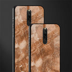 caramel brown marble glass case for redmi 8 image-2