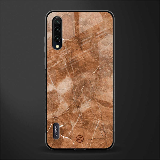 caramel brown marble glass case for mi a3 redmi a3 image