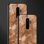 caramel brown marble glass case for samsung galaxy s9 plus image-2