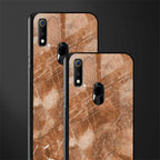 caramel brown marble glass case for realme 3 pro image-2