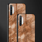 caramel brown marble glass case for realme x2 image-2