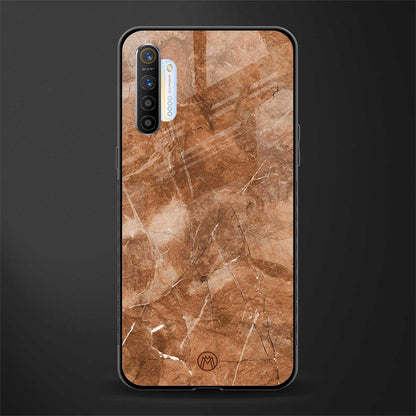 caramel brown marble glass case for realme x2 image