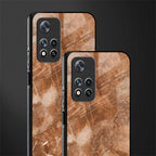 caramel brown marble glass case for xiaomi 11i 5g image-2