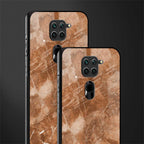 caramel brown marble glass case for redmi note 9 image-2