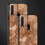 caramel brown marble glass case for vivo y12 image-2