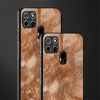 caramel brown marble glass case for realme narzo 20 image-2