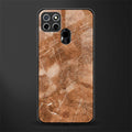 caramel brown marble glass case for realme c25 realme c25s image