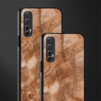 caramel brown marble glass case for realme narzo 20 pro image-2