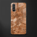 caramel brown marble glass case for oneplus nord ce 5g image
