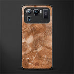 caramel brown marble glass case for mi 11 ultra 5g image
