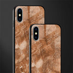 caramel brown marble glass case for iphone xs image-2