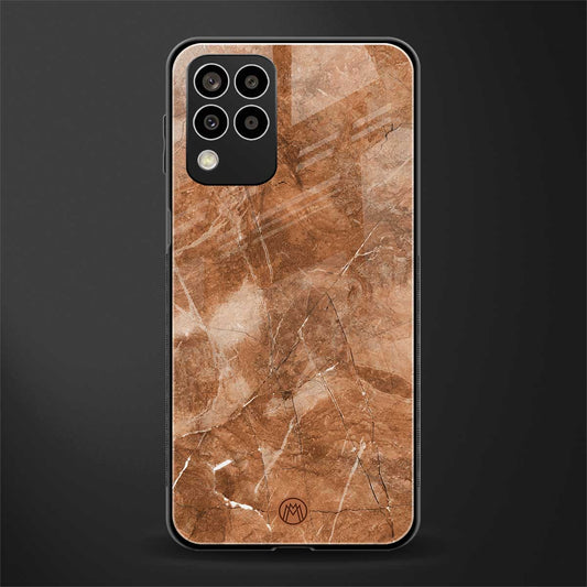 caramel brown marble back phone cover | glass case for samsung galaxy m33 5g