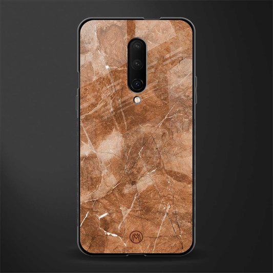caramel brown marble glass case for oneplus 7 pro image