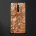 caramel brown marble glass case for oneplus 8 pro image