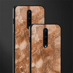 caramel brown marble glass case for oneplus 8 image-2