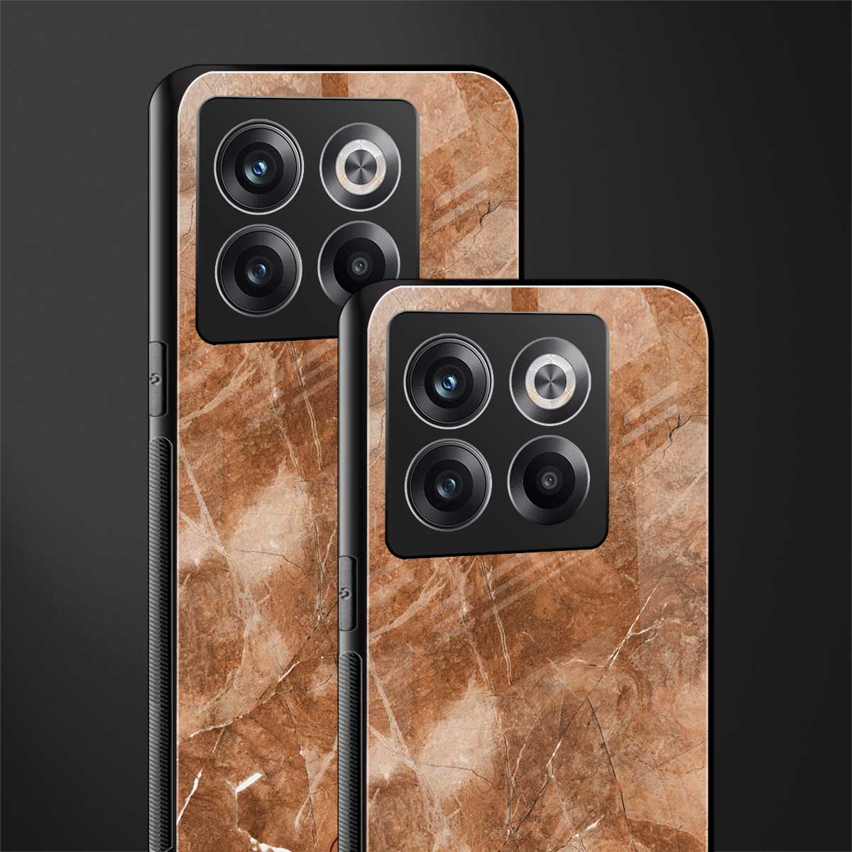 caramel brown marble back phone cover | glass case for oneplus 10t