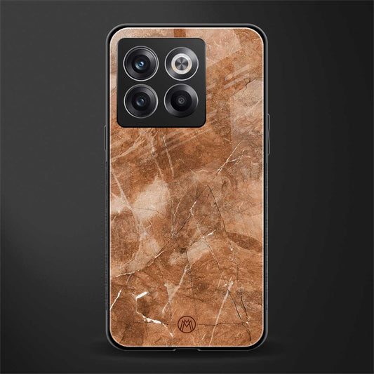 caramel brown marble back phone cover | glass case for oneplus 10t