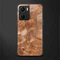 caramel brown marble back phone cover | glass case for vivo y16