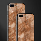 caramel brown marble glass case for iphone 7 plus image-2