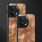 caramel brown marble back phone cover | glass case for oneplus 11r