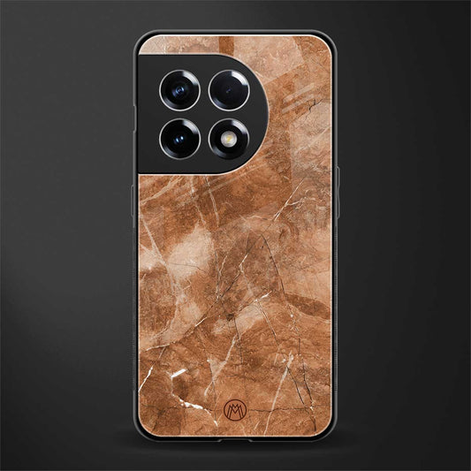 caramel brown marble back phone cover | glass case for oneplus 11r