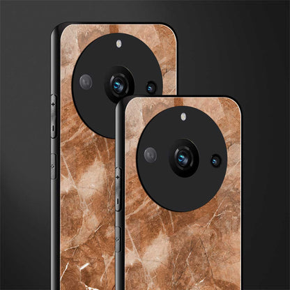 caramel brown marble back phone cover | glass case for realme 11 pro 5g