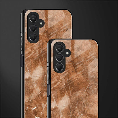 caramel brown marble back phone cover | glass case for samsun galaxy a24 4g
