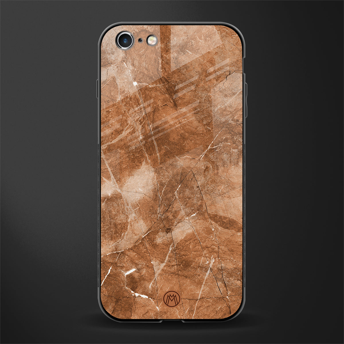 caramel brown marble glass case for iphone 6 image
