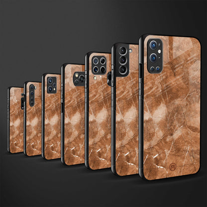 caramel brown marble glass case for oppo a3s image-3