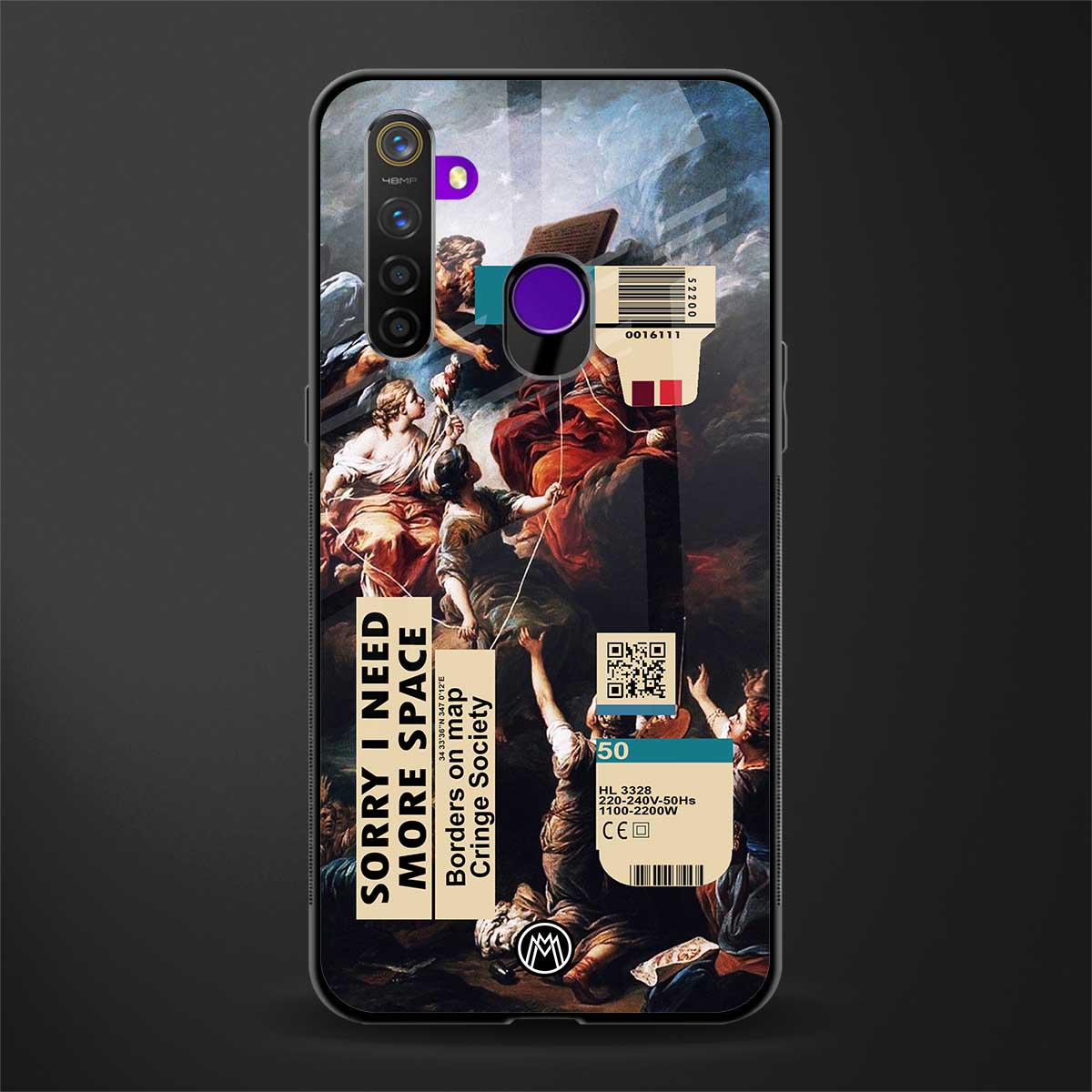 carlevanloo glass case for realme 5 image