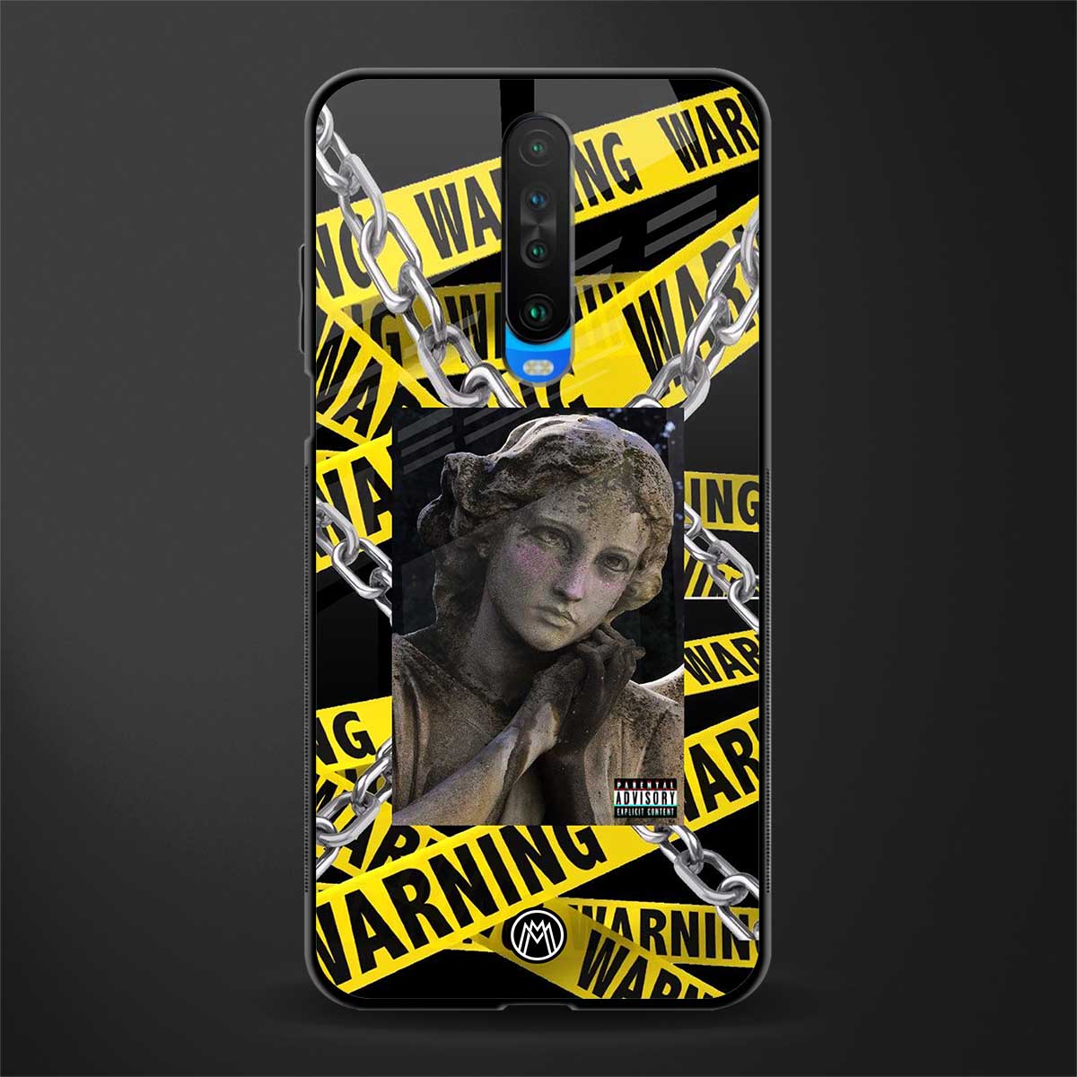 caution glass case for poco x2 image