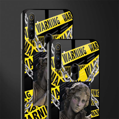 caution glass case for realme narzo 10a image-2