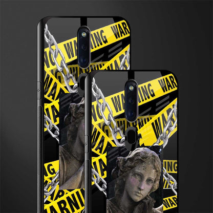 caution glass case for oppo f11 pro image-2