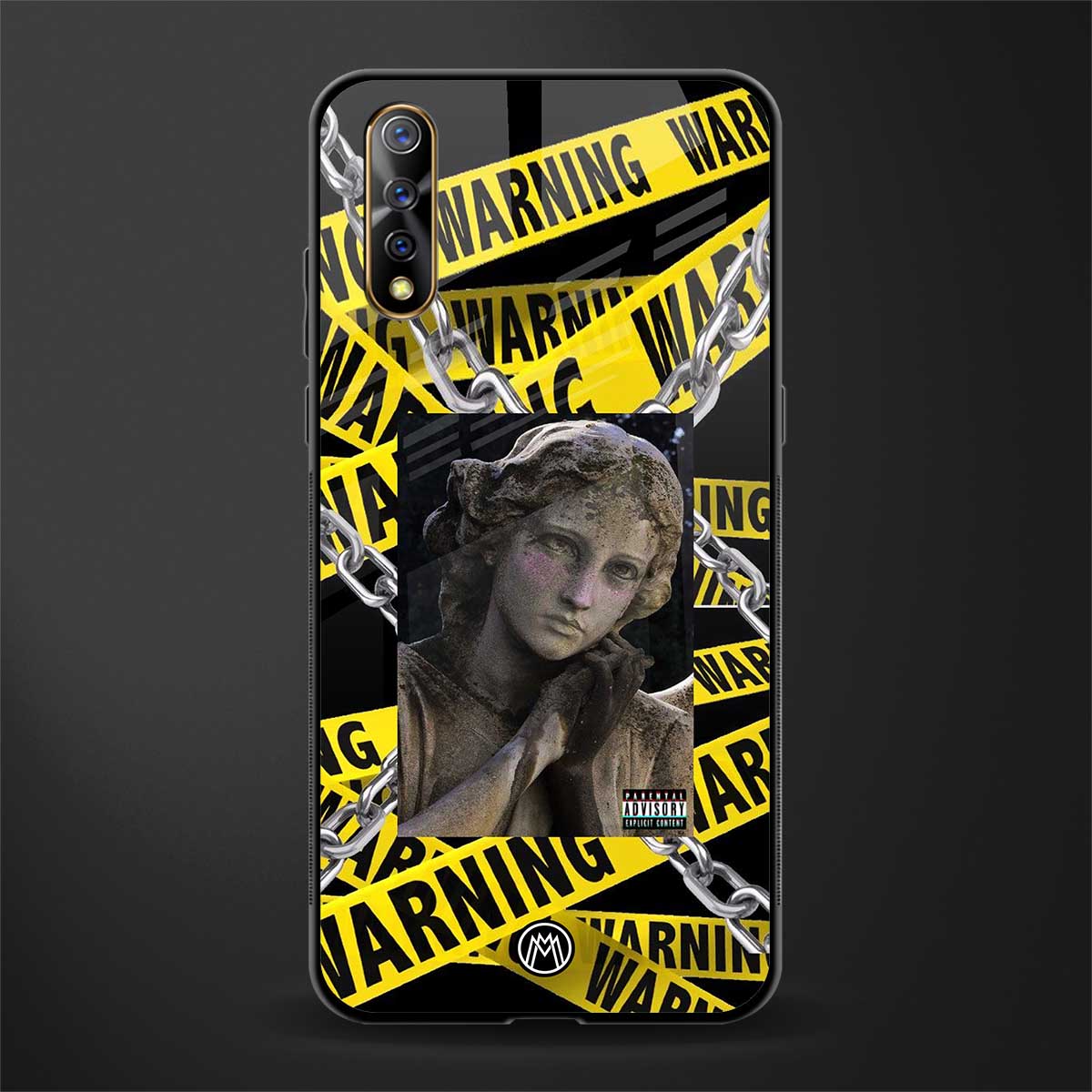 caution glass case for vivo z1x image