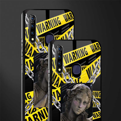 caution glass case for vivo z1 pro image-2