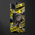caution glass case for samsung galaxy a31 image