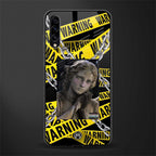 caution glass case for samsung galaxy a50s image
