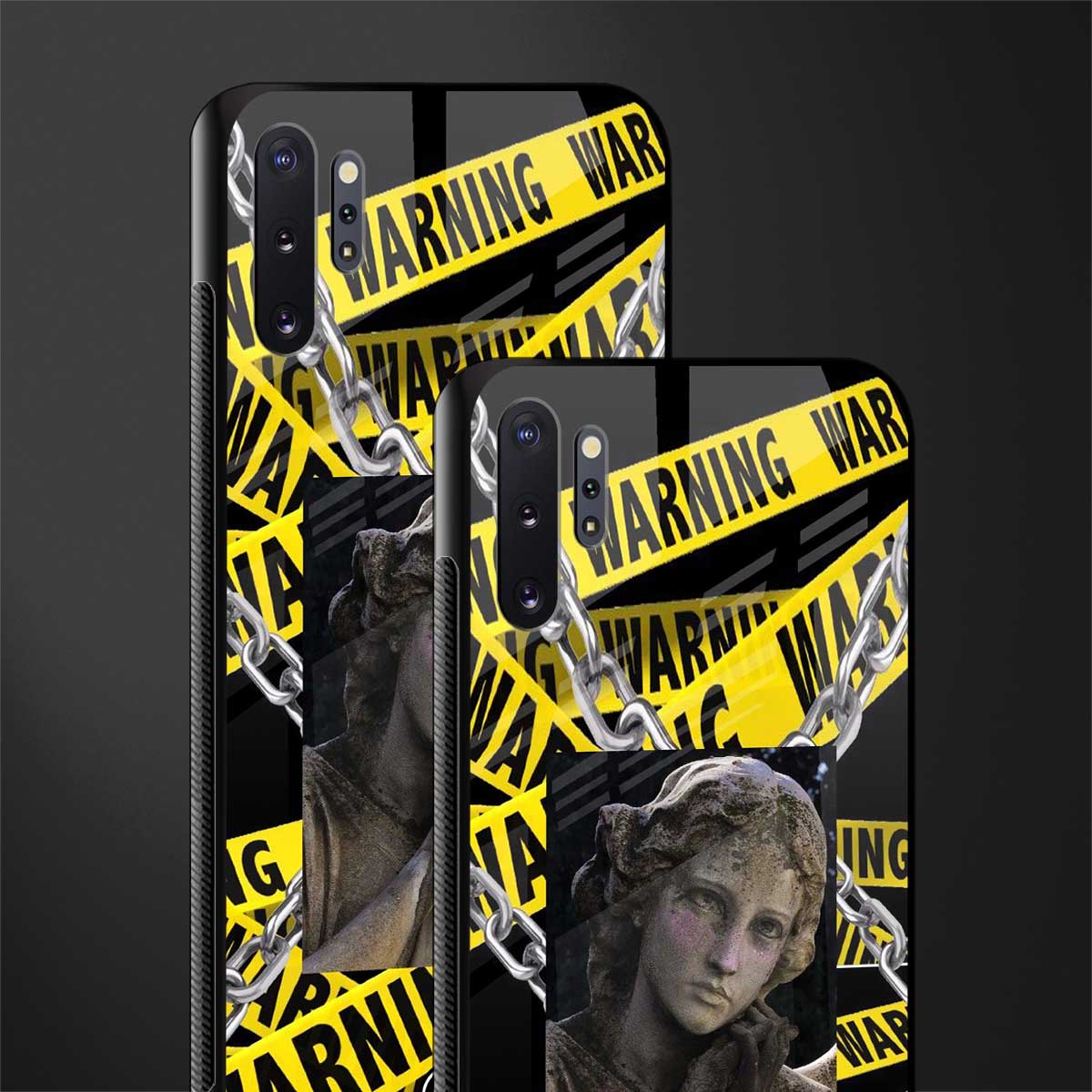 caution glass case for samsung galaxy note 10 plus image-2