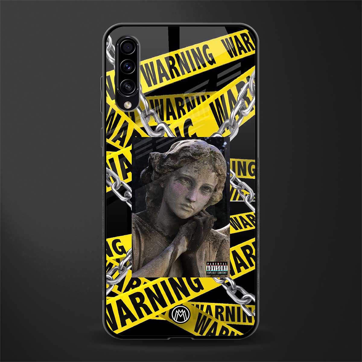 caution glass case for samsung galaxy a70s image