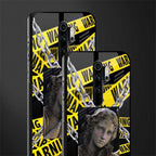 caution glass case for redmi note 8 pro image-2