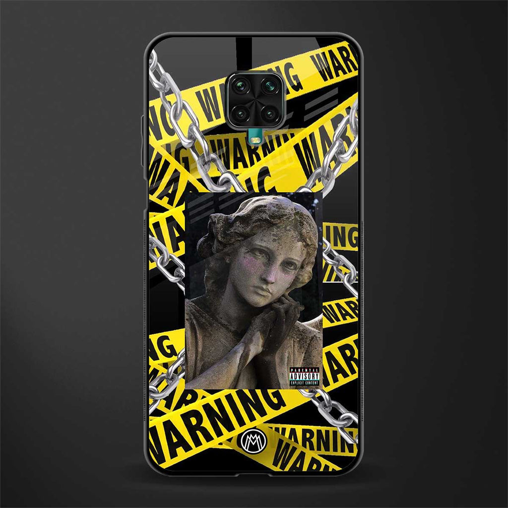 caution glass case for redmi note 9 pro image