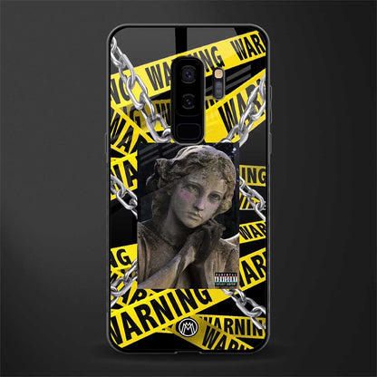 caution glass case for samsung galaxy s9 plus image